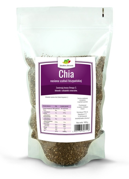 Nasiona Chia - szałwia hiszpańska - 500g